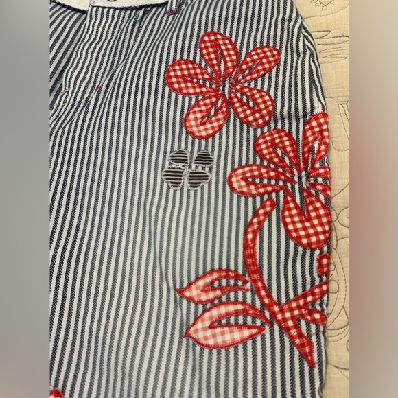 NWT We The Free Hot Tropics Cuffed Harem Pants 6 Striped Embroidered - Picture 10 of 13